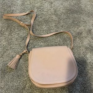 Blush pink crossbody hand bag